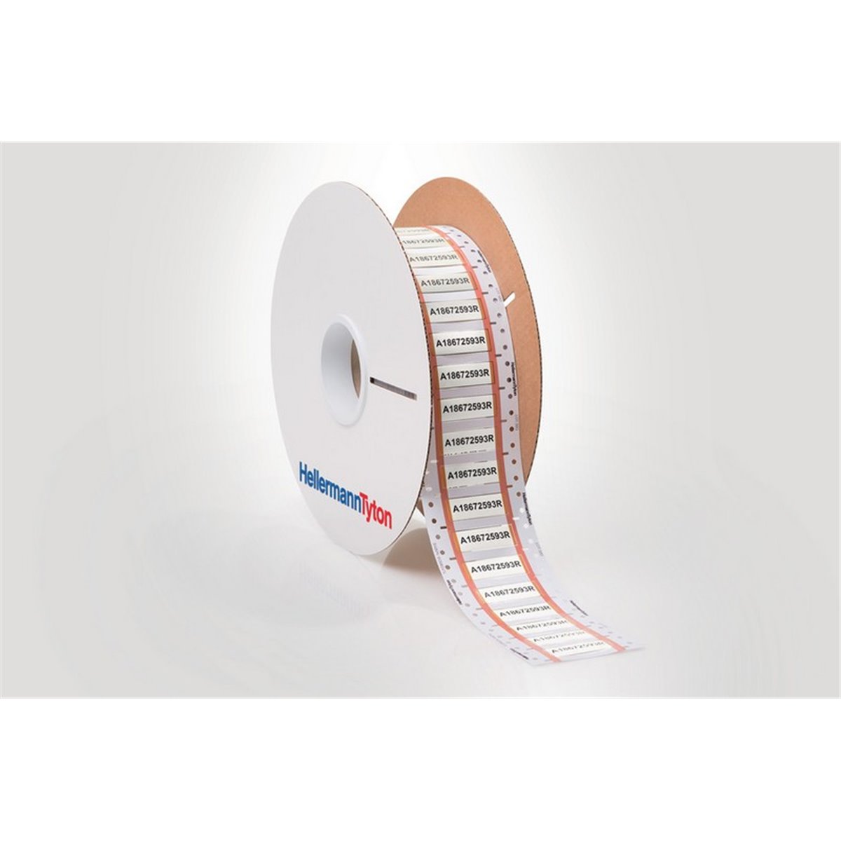 Heat shrink cable markers 2:1 2.4/1.2mm, 25mm, ladder style TLFD24DS-2X25WH-PO-X-WH, white HellermannTyton