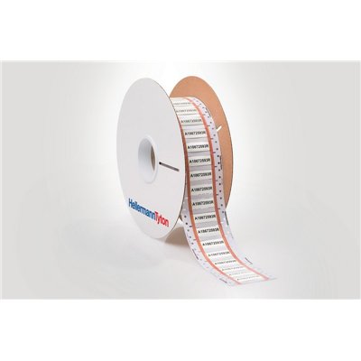 Oznaczniki termokurczliwe 2:1 9.5/4.8mm, 25mm, w formie drabinki TLFD95DS-2X25WH-PO-X-WH, biały HellermannTyton