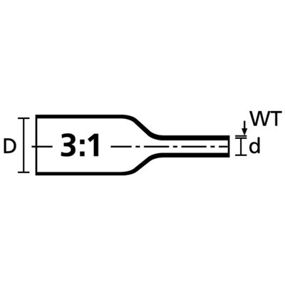 Heat shrinkable tubing for printing TULT3-1BK HellermannTyton