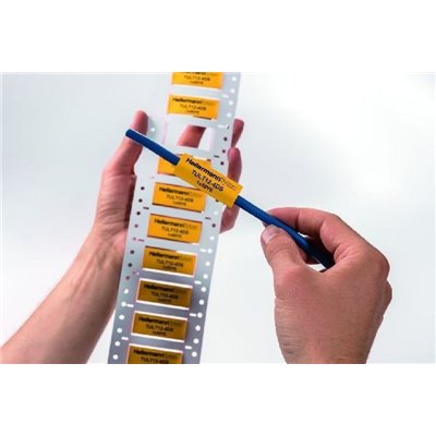 Heat shrinkable cable markers TULT18-6DS-2x25WH 1000pcs. HellermannTyton