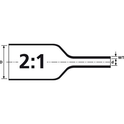 Heat shrinkable tubing for printing TLFX24YE 8x18m HellermannTyton