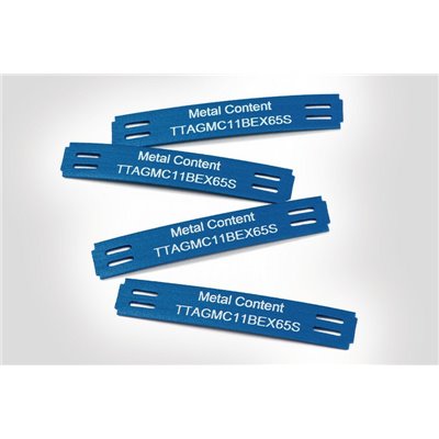 Identification tag TTAGMC11BEX65S-PO/MET-BU, with metal particles, 11x65mm, blue, 190 pcs. HellermannTyton