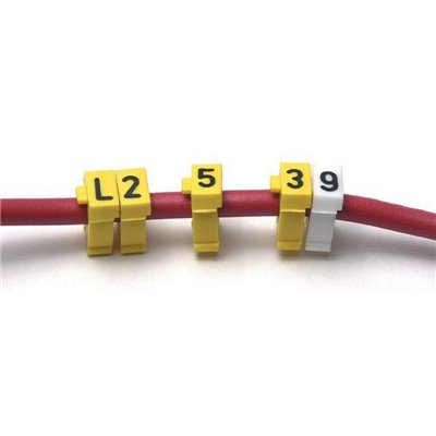 Cable markers set WIC0-BCUVWPDFIM-PA-YE 200pcs. HellermannTyton