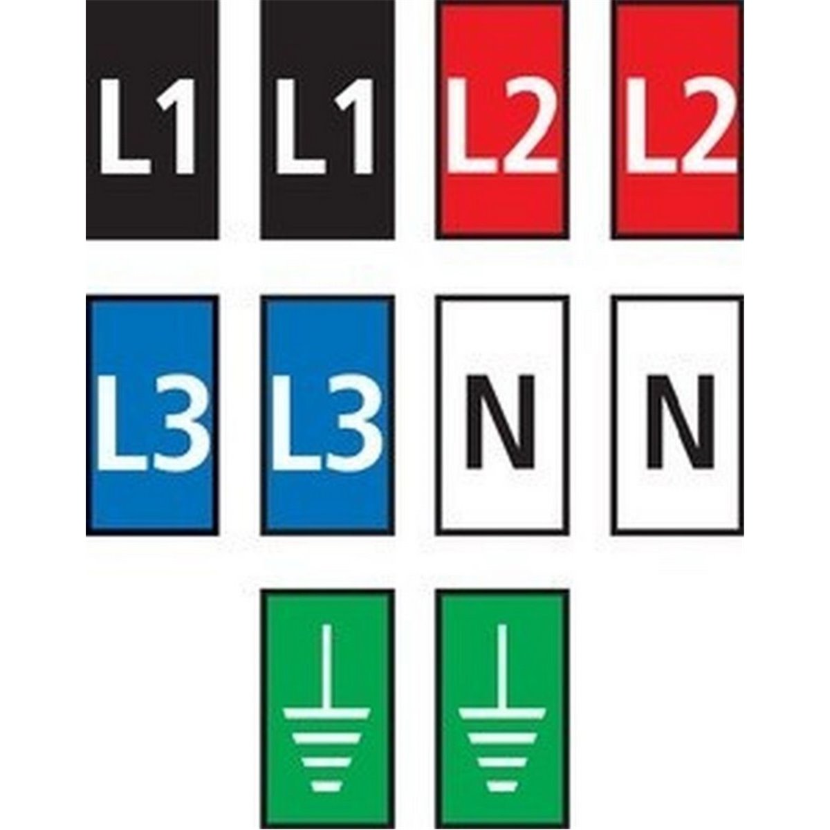 Cable markers set WIC0-L1L2L3N-Earth-PA-CC 200pcs. HellermannTyton