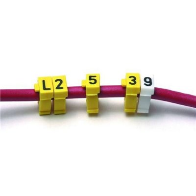 Cable markers set WIC1-0-9-PA-YE 200pcs. HellermannTyton