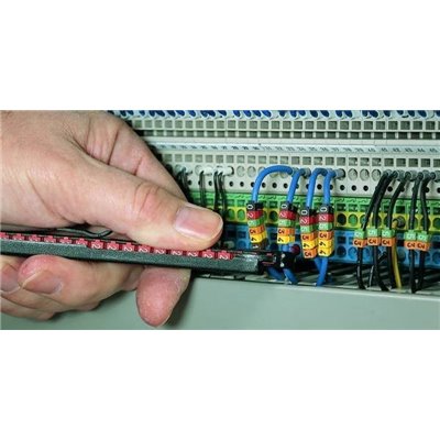 Zestaw oznaczników kablowych WIC1-0-9-PA-YE 200szt. HellermannTyton