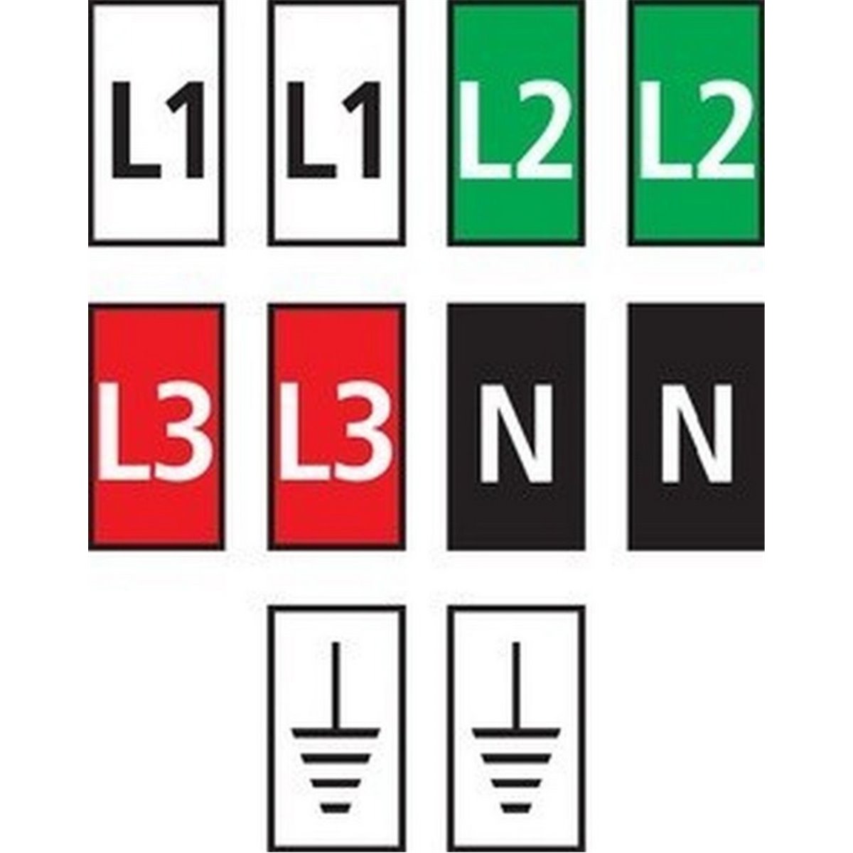 Cable markers set WIC1-L1L2L3N-Earth-PA-DIV 200pcs. HellermannTyton