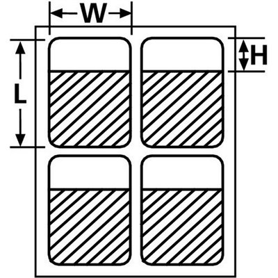 Self-adhesive label Helatag TAG137LA4-1104-WHCL 1000pcs. HellermannTyton