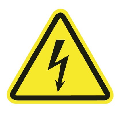 Warning sign WS1-A-150-YE, 12.5mm, yellow with black print, 100 pcs. HellermannTyton