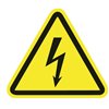 Warning sign WS1-A-150-YE, 12.5mm, yellow with black print, 100 pcs. HellermannTyton