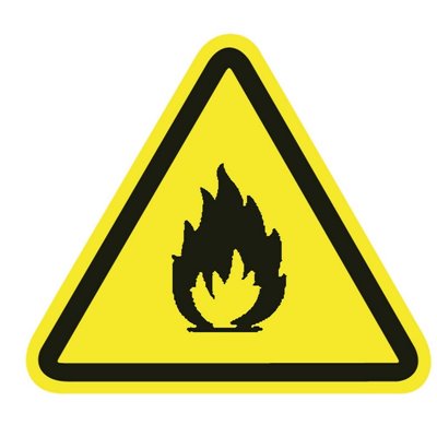 Warning sign WS1-D-150-YE, 12.5mm, yellow with black print, 100 pcs. HellermannTyton
