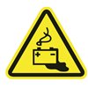 Warning sign WS1-I-150-YE, 12.5mm, yellow with black print, 100 pcs. HellermannTyton