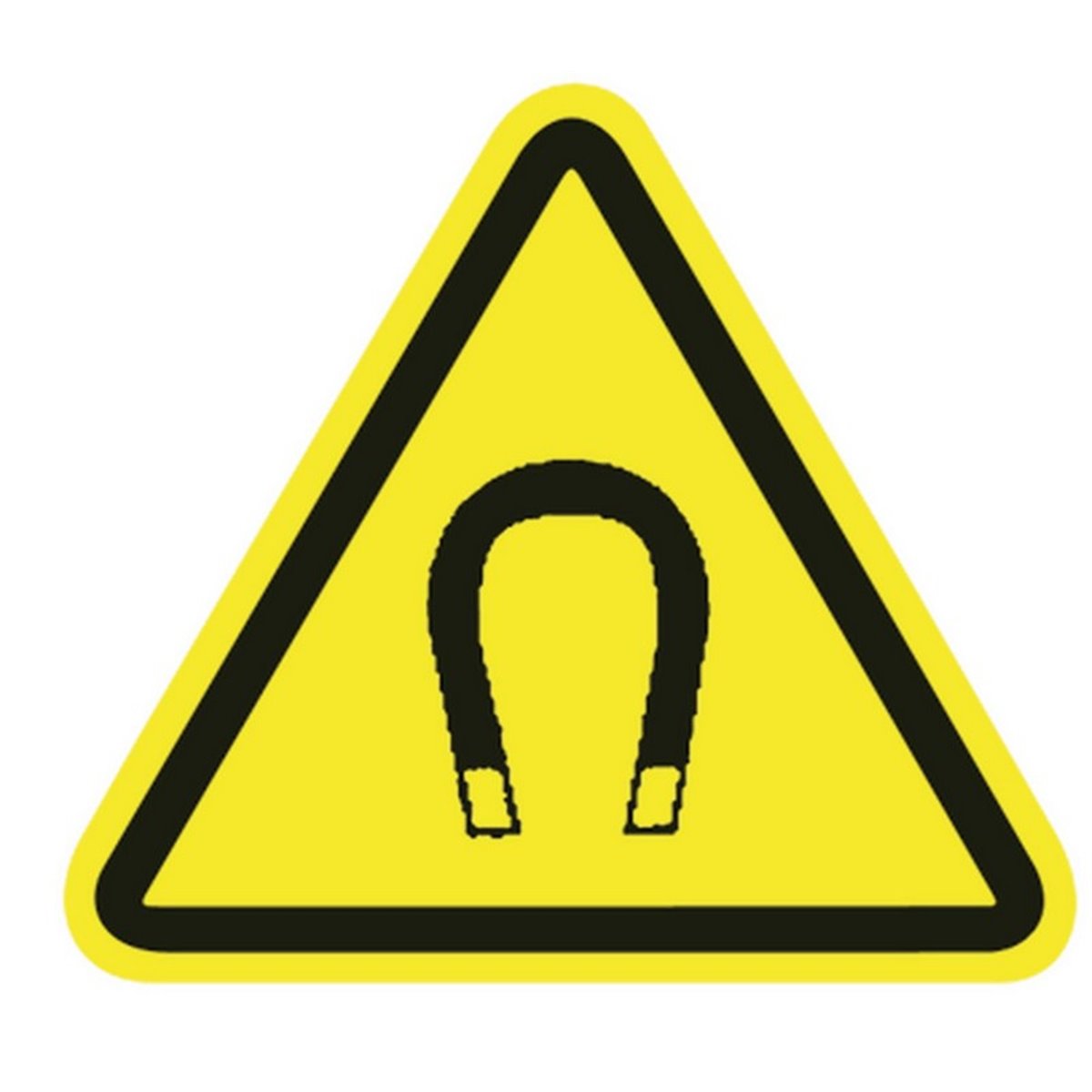 Warning sign WS1-J-150-YE, 12.5mm, yellow with black print, 100 pcs. HellermannTyton