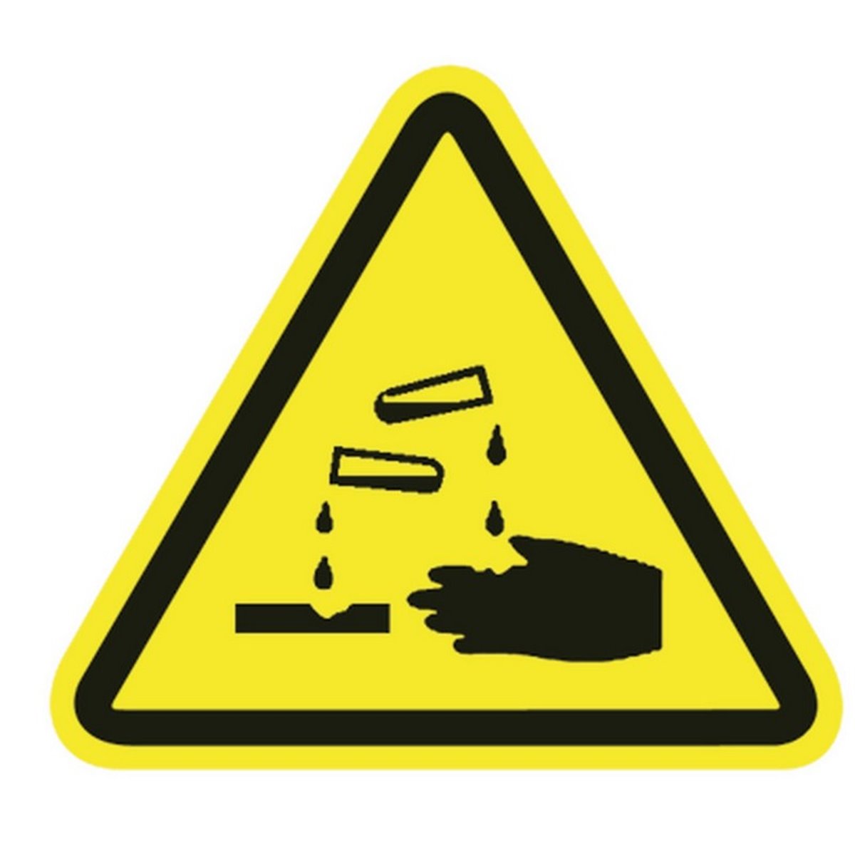 Warning sign WS1-M-150-YE, 12.5mm, yellow with black print, 100 pcs. HellermannTyton