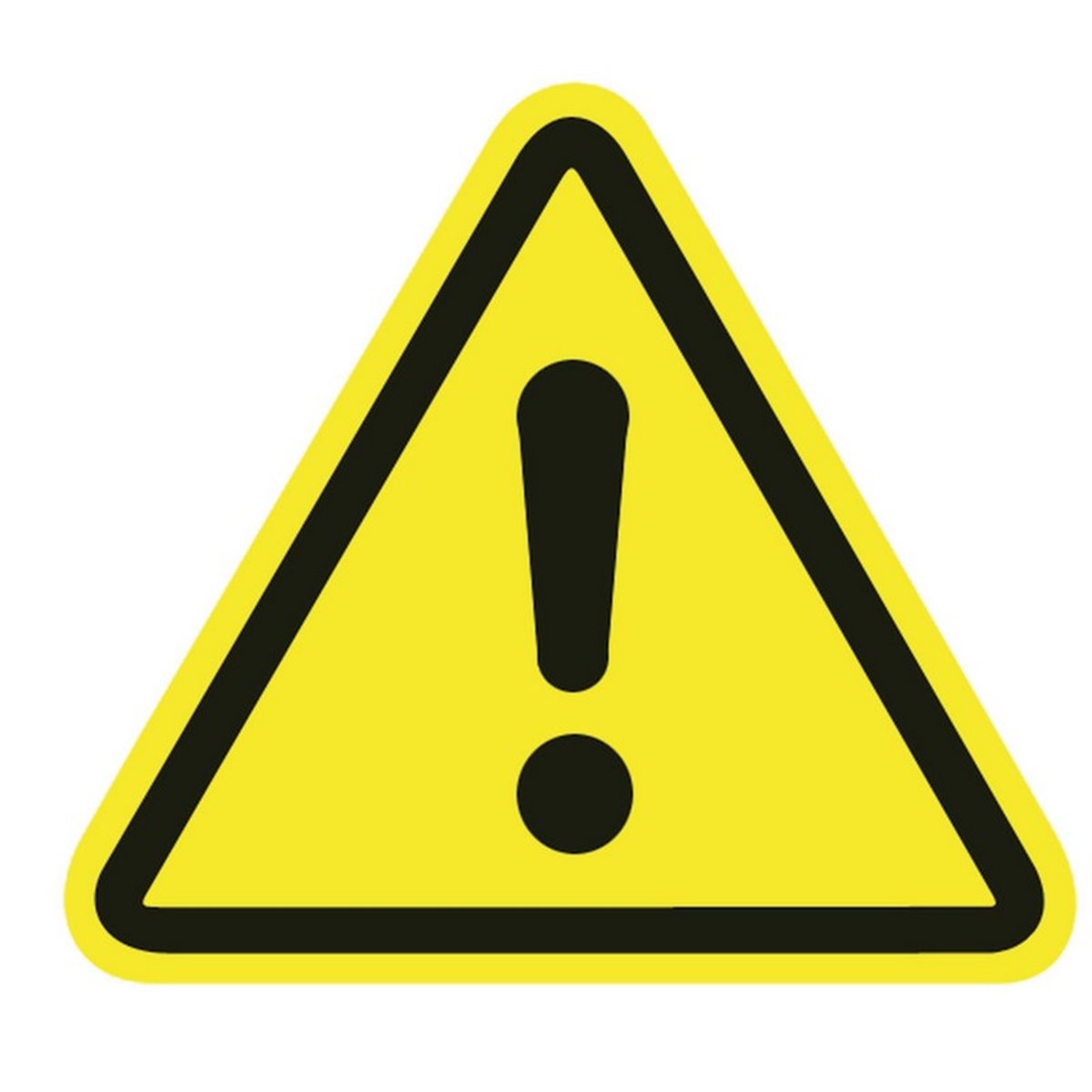 Warning sign WS2-B-150-YE, 25mm, yellow with black print, 100 pcs. HellermannTyton