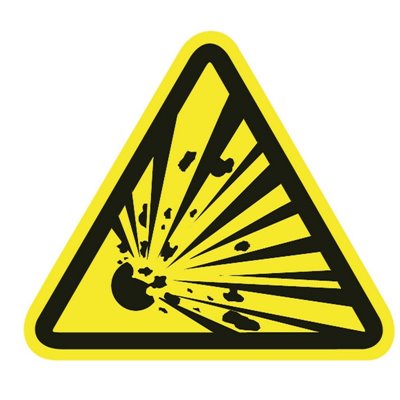 Warning sign WS2-E-150-YE, 25mm, yellow with black print, 100 pcs. HellermannTyton