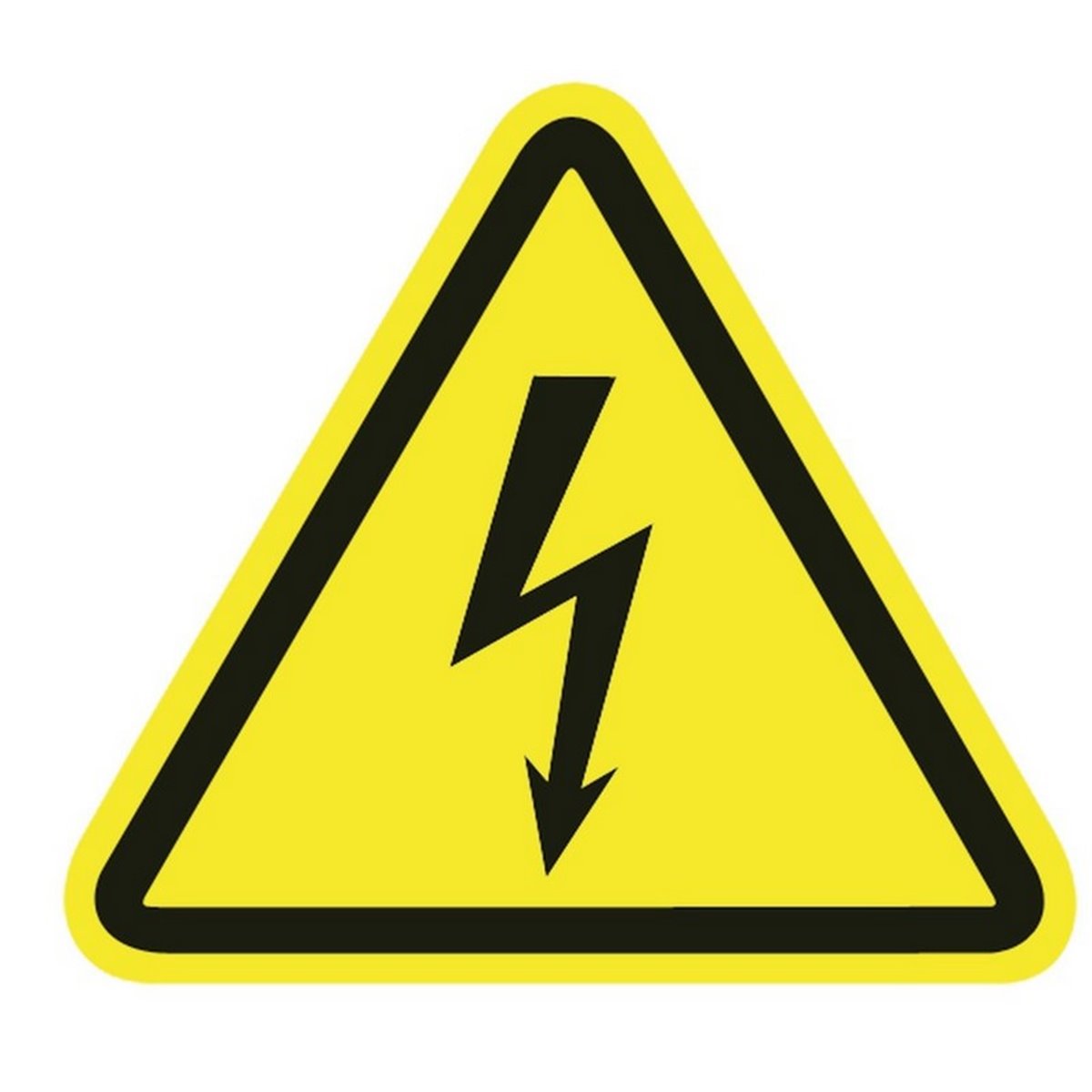 Warning sign WS5-A1-150-YE, 200mm, yellow with black print, 10 pcs. HellermannTyton