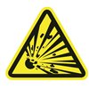 Warning sign WS6-E-150-YE, 400mm, yellow with black print, 5 pcs. HellermannTyton