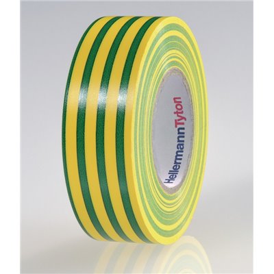 PVC Electrical insulation tape HTAPE-FLEX15-25x25-PVC-GNYE HellermannTyton