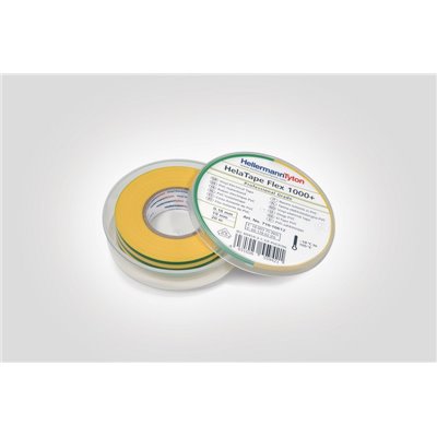 PVC Electrical insulation tape HTAPE-FLEX1000+ C 19x20-PVC-GNYE HellermannTyton