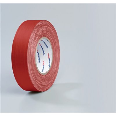 Textile tape HTAPE-TEX-19x50-CO-RD, 19mm x 50m, red HellermannTyton
