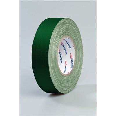 Textile tape HTAPE-TEX-50x50-CO-GN, 50mm x 50m, green HellermannTyton