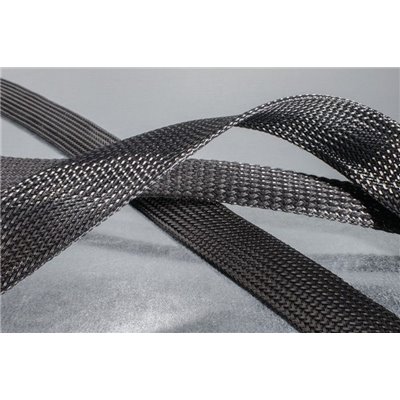 Braided sleeve Helagaine HEGPA6606-PA66-BK 100m HellermannTyton