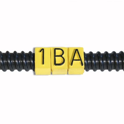 Oznacznik kablowy HELVIA-RELIEF HT-4 litera A, żółty, 100 szt. SES-Sterling
