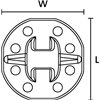 Cokół klejowy PMB3-PA666V0-BK, czarny, 100 szt.