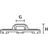 Cable tie mount for adhesive PMB3-PA666V0-BK, black,100 szt.