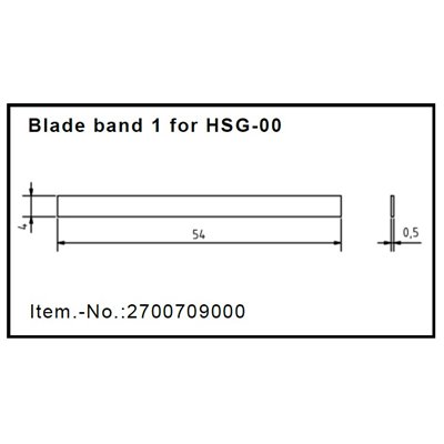 Ostrze do noża termicznego HSG-00 55x4x0,5 mm HSGM