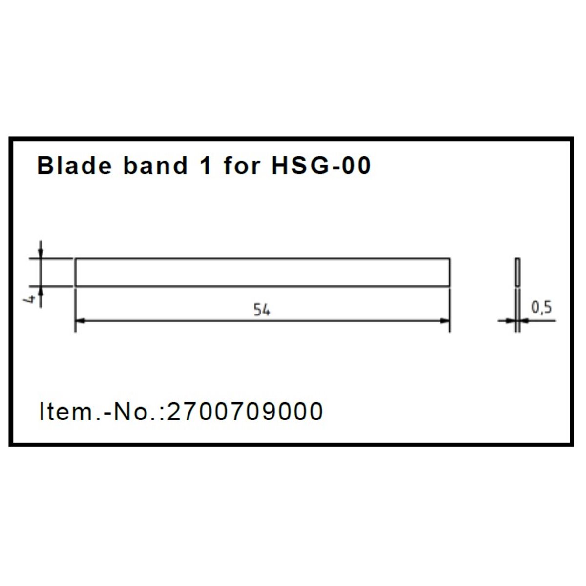 Blade band for HSG-00 heat cutter HSGM