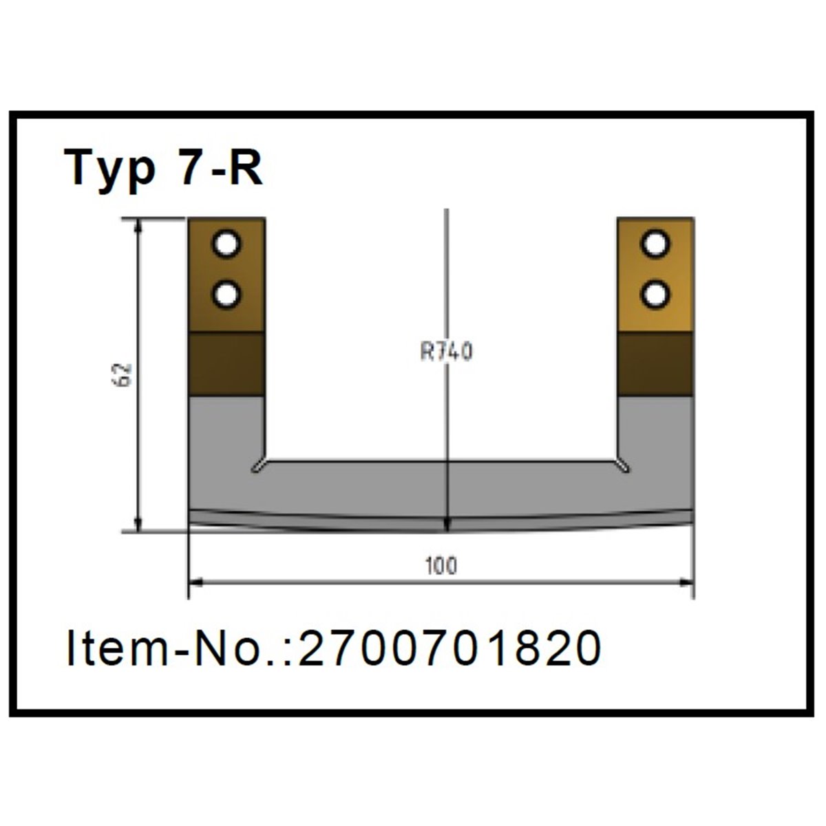 Ostrze termiczne 7-R HSGM