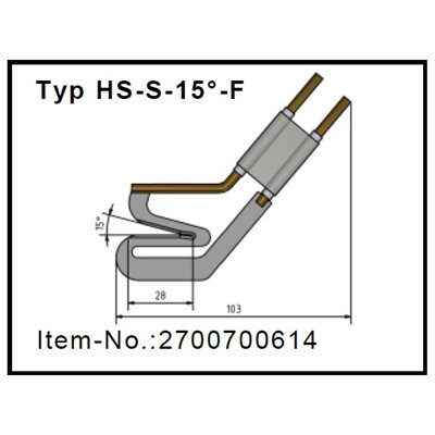 Ostrze termiczne HS-S-15°-F HSGM