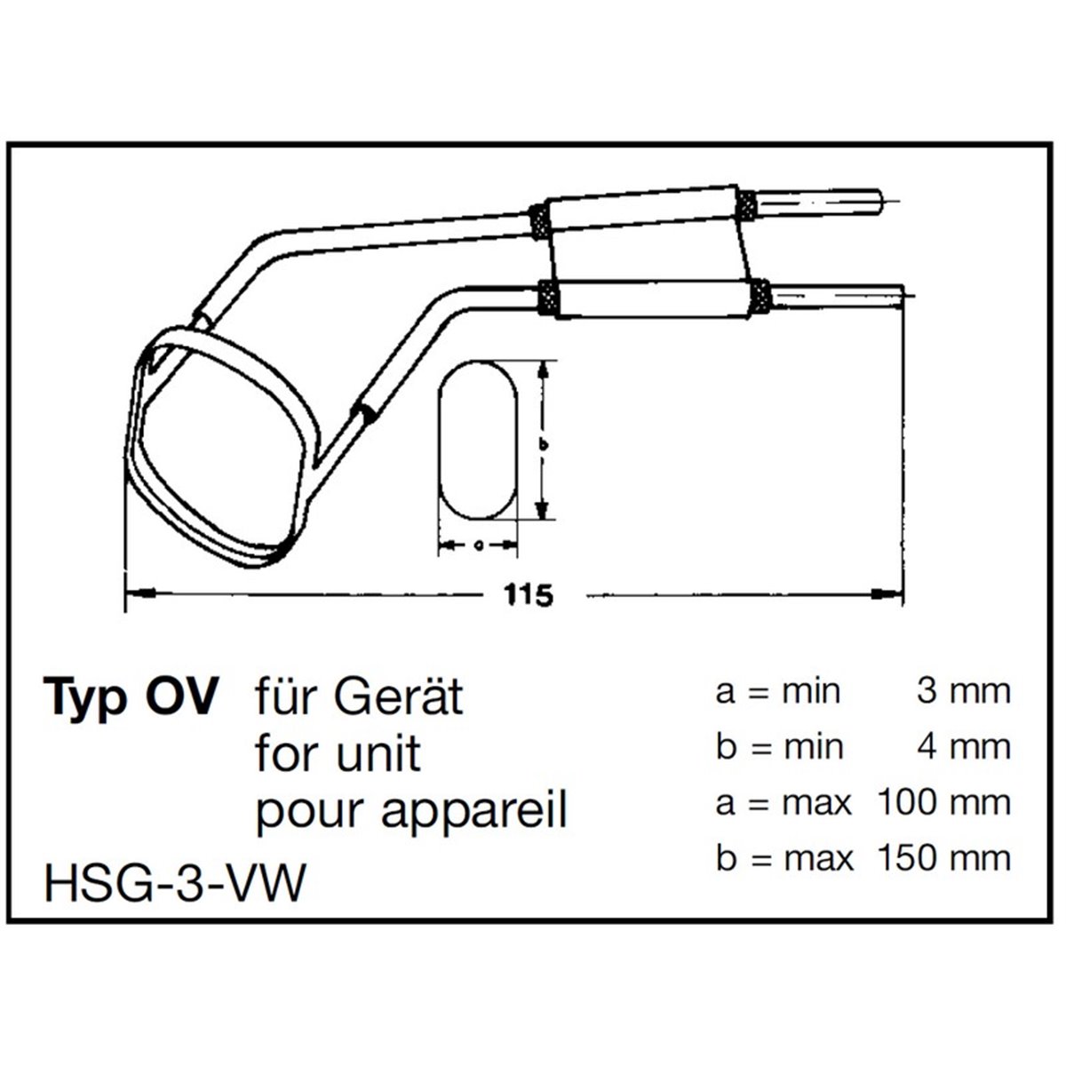 Oval blade OV, Circumference up to 160 mm