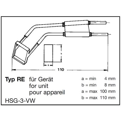 Ostrze prostokątne RE Obwód do 160 mm HSGM