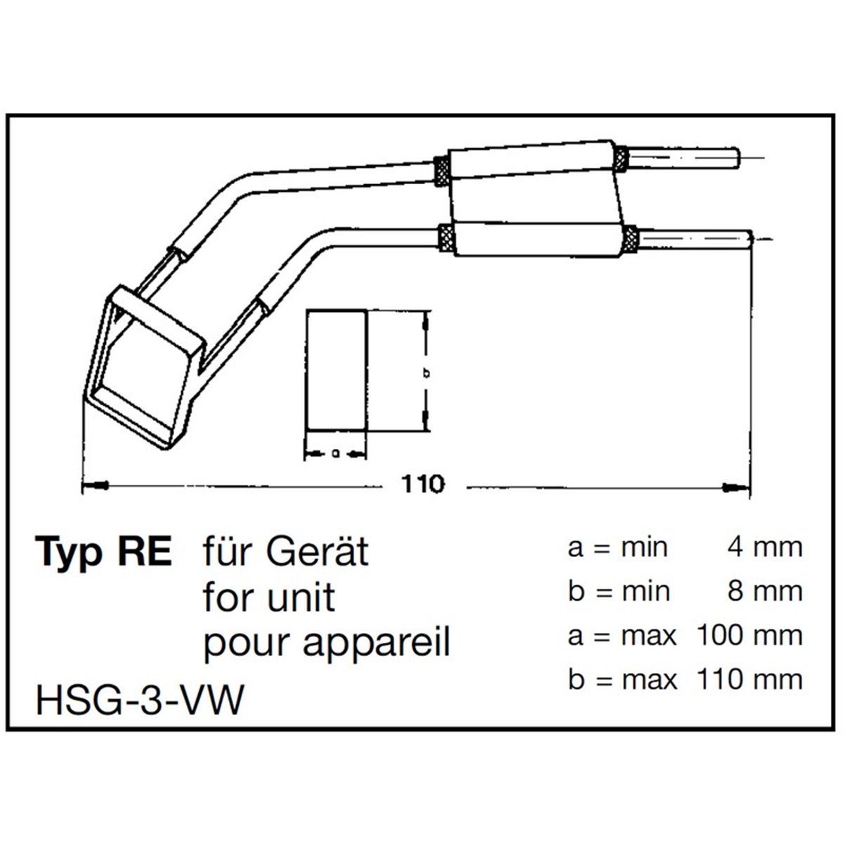 Ostrze prostokątne RE Obwód do 160 mm HSGM