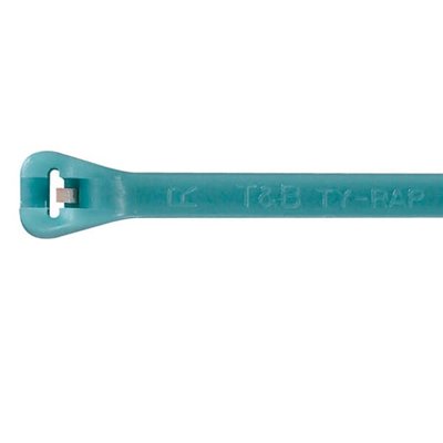 TYZ23M TIE,SELF LOCKING CABLE TIE 18LB 4IN AQUAMARINE ETFE