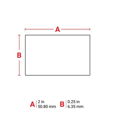 THT-15-488-2.5 Thermal Transfer Printable Labels, White, 2500 pc Brady