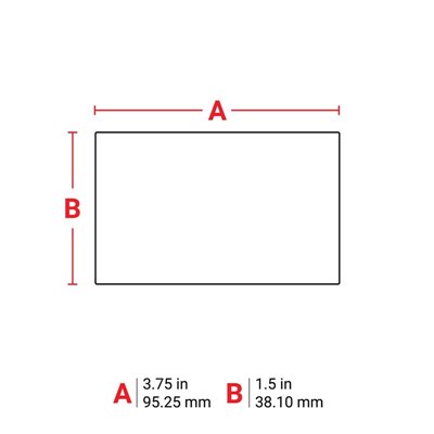 THT-158-490-3 Thermal Transfer Printable Labels, White, 3000 pc Brady