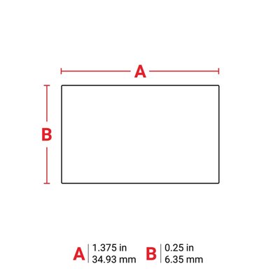 THT-40-423-10 Thermal Transfer Printable Labels, White, 10000 pc Brady