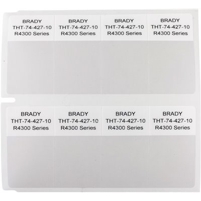 THT-74-427-10 Thermal Transfer Printable Labels, White, Transparent, 10000 pc Brady