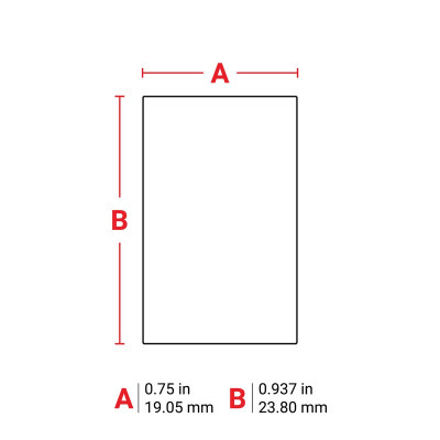 THT-91-498-5 Thermal Transfer Printable Labels, White, 5000 pc Brady