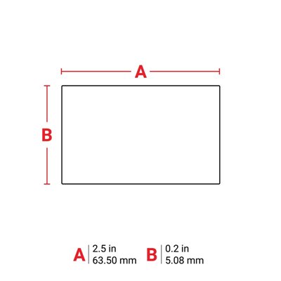 THT-142-481-2.5 Thermal Transfer Printable Labels, White, 2500 pc Brady