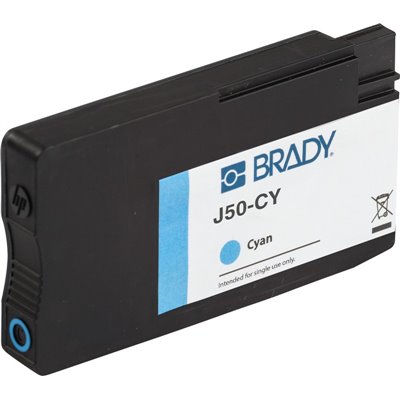 J50-CY Cyan pigment based ink cartridge Brady