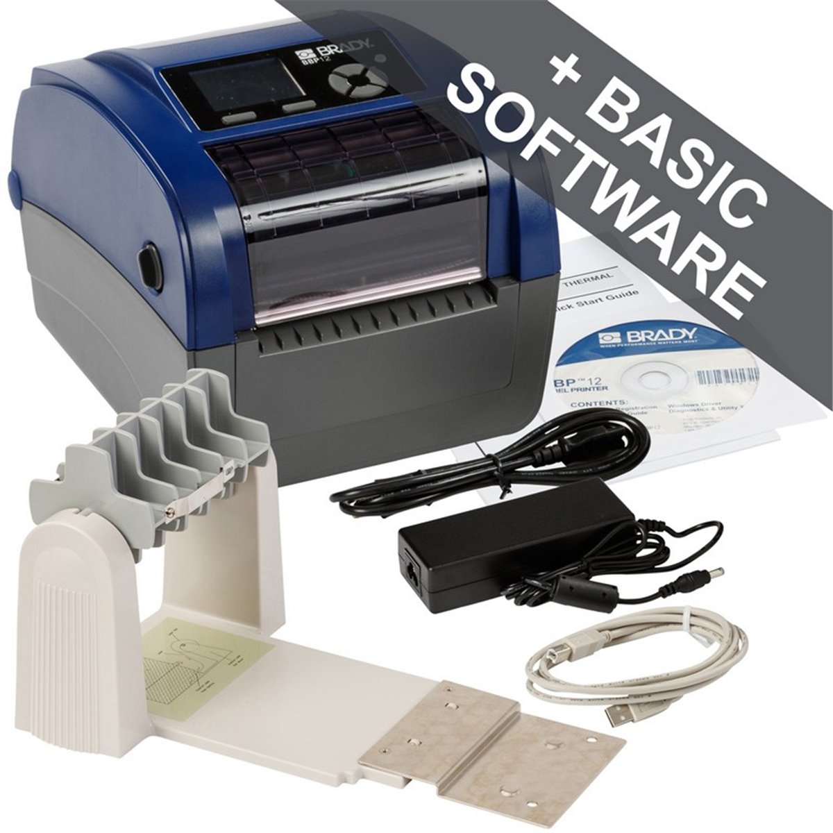 BBP12-UK-UNWINDER BBP12 Label printer 300 dpi - UK with Unwinder Brady