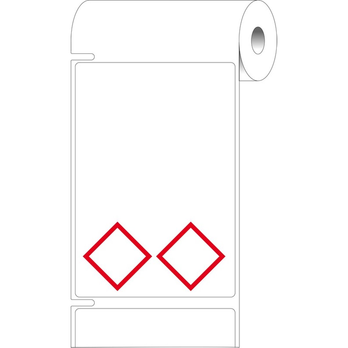 THTCLP-M-L2-7594-1 Labels for CLP-GHS hazardous substances, Red on White, 1000 pc Brady