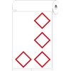 THTCLP-L-L4A-7610-0.5 Labels for CLP-GHS hazardous substances, Red on White, 500 pc Brady