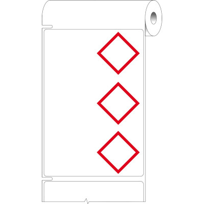 THTCLP-L-L3B-7594-0.5 Labels for CLP-GHS hazardous substances, Red on White, 500 pc Brady