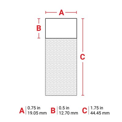 THT-62-427-3.5 Thermal Transfer Printable Labels, White, Transparent, 3500 pc Brady